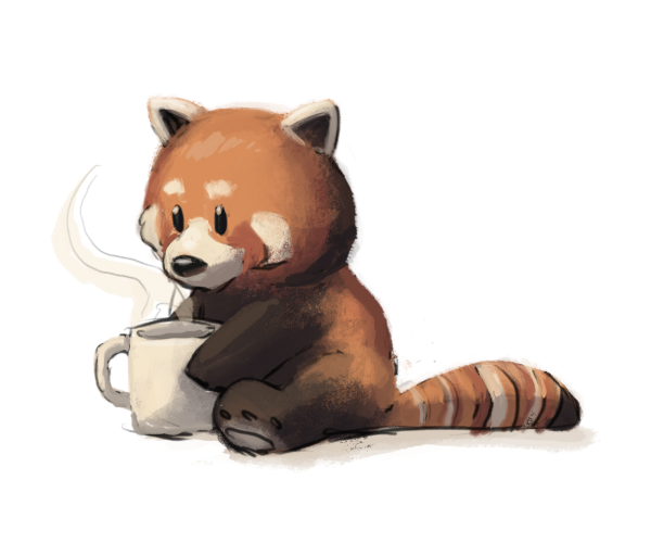Красная Панда рисунок