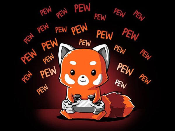 Красная Панда и кошка