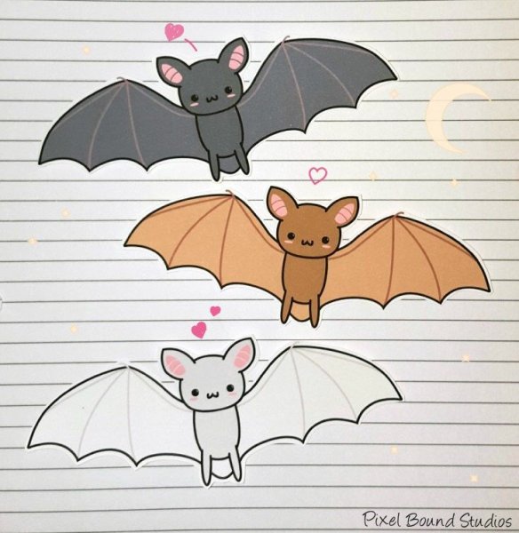 Летучая мышь для срисовки