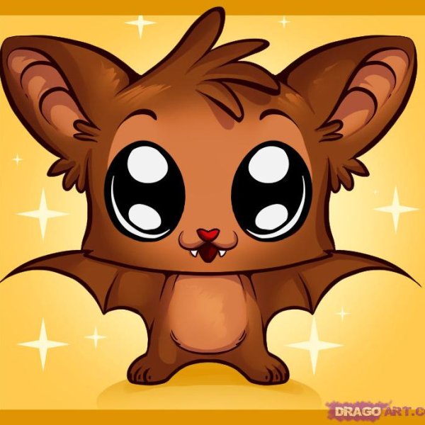 Летучая мышь мультяшная