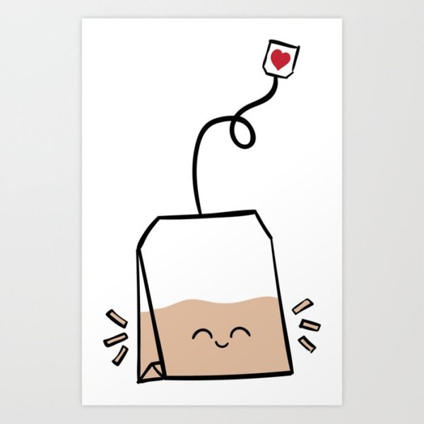 Пакетик с сердечками рисунок