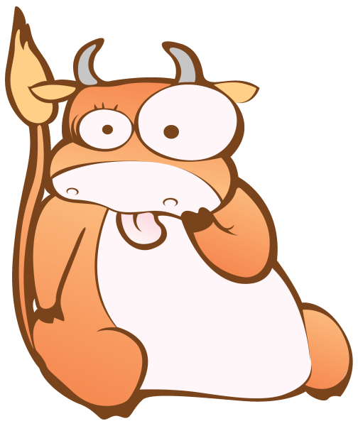 Корова стикер