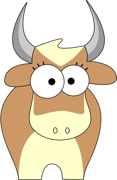 Бык рисунок мультяшный
