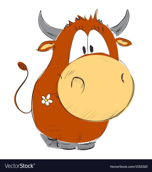 Бык рисунок