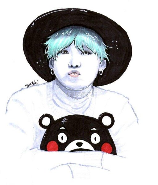 Юнги и Кумамон арт