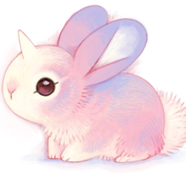 Милый нарисованный кролик