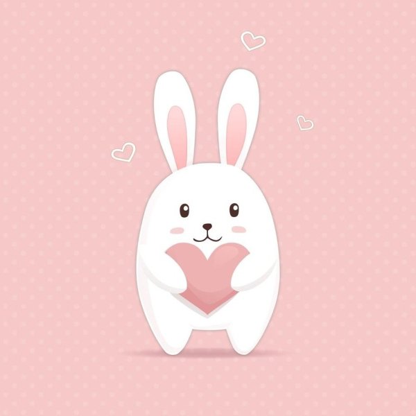 Милый кролик для срисовки