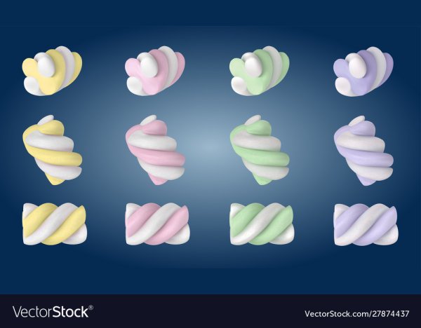 Зефир маршмеллоу вектор