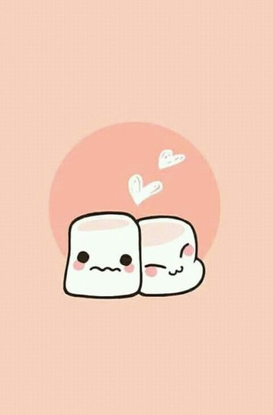 Кавайные рисунки маршмеллоу