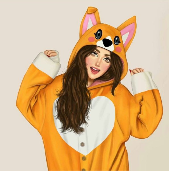 Милые мультяшные девочки в пижамах