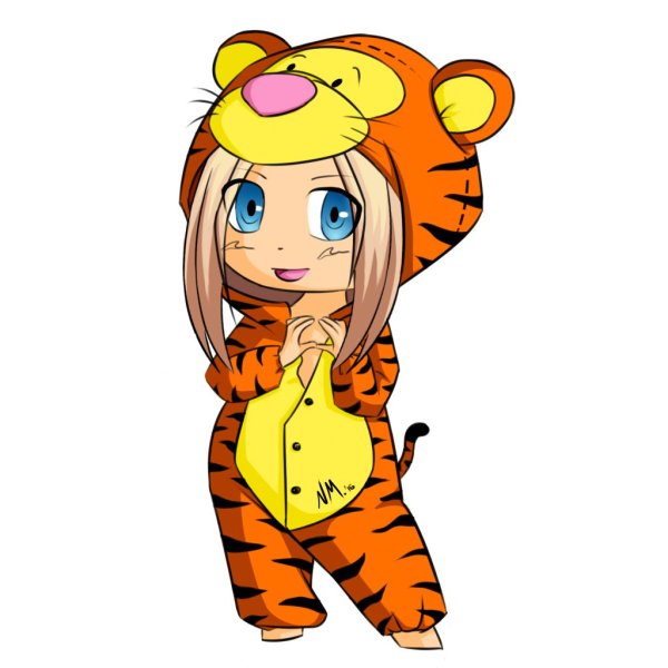 Девочка в кигуруми рисунок