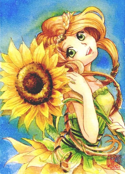 Подсолнух арт иллюстрации