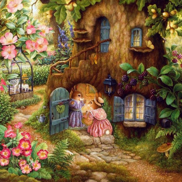 Сказочный домик в лесу