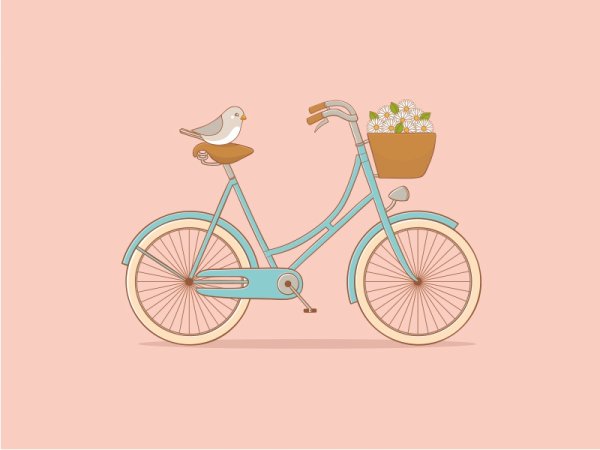 Нарисовать красивый велосипед