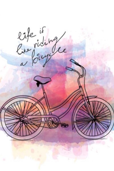 Милый велосипед рисунок