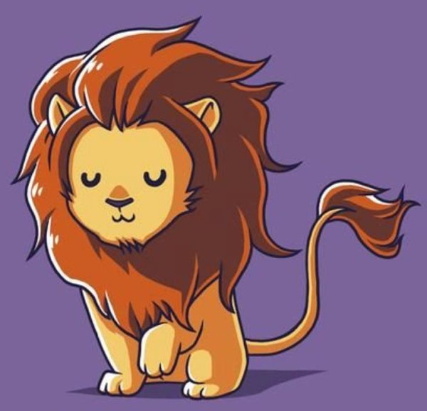 Лев мультяшный милый