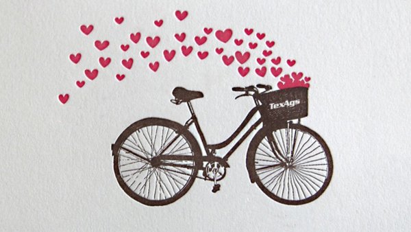 Старинный велосипед с цветами рисунок