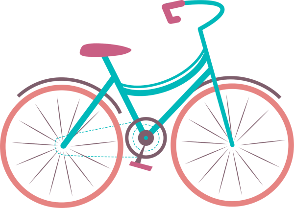 Рисунок велосипед с корзинкой цветов