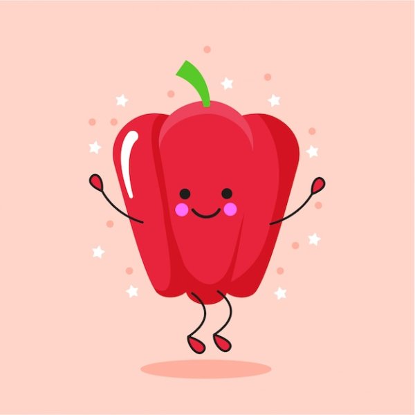 Перцы милые мультяшные