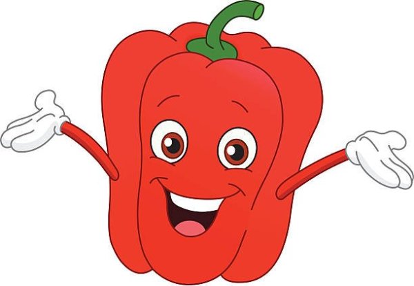 Веселые овощи перец