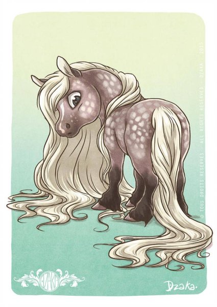 Милые иллюстрации с лошадьми