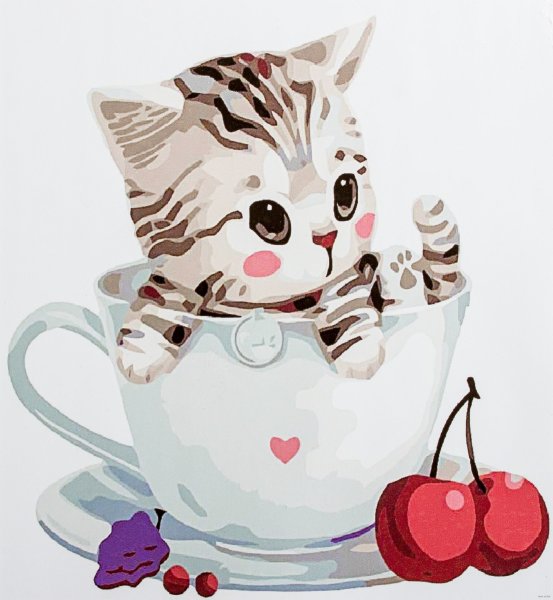 Котик в чашке