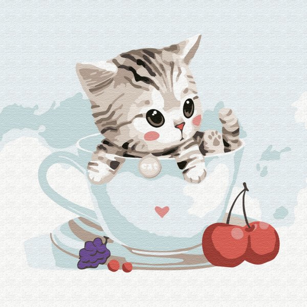 Котик в чашке