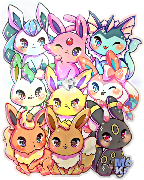 Чиби аниме покемоны иви