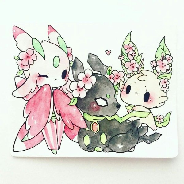 Кавай Чиби покемоны