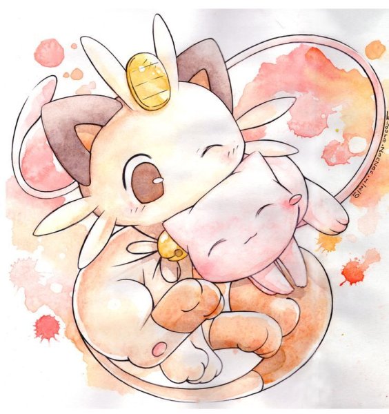 Покемон Мью арт милый