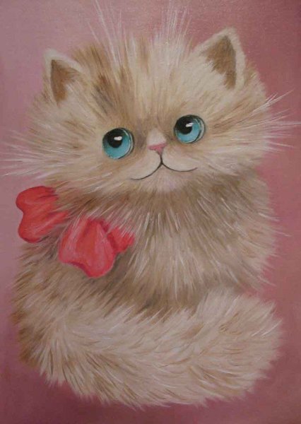 Кошечки пушистые с бантиком