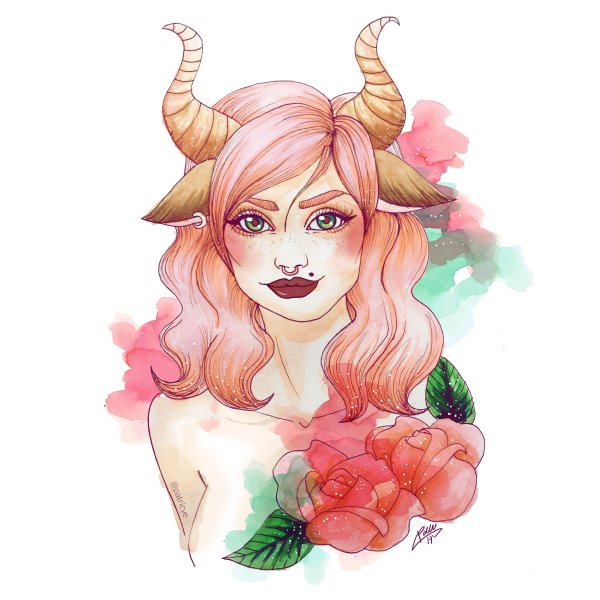 Девушка Телец арт