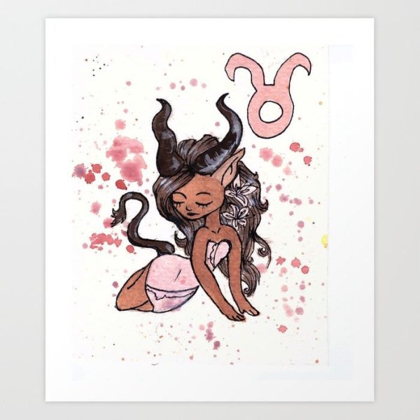 Девушка Телец для срисовки