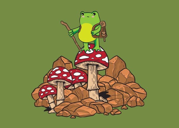 Мухоморы милые для стикеров