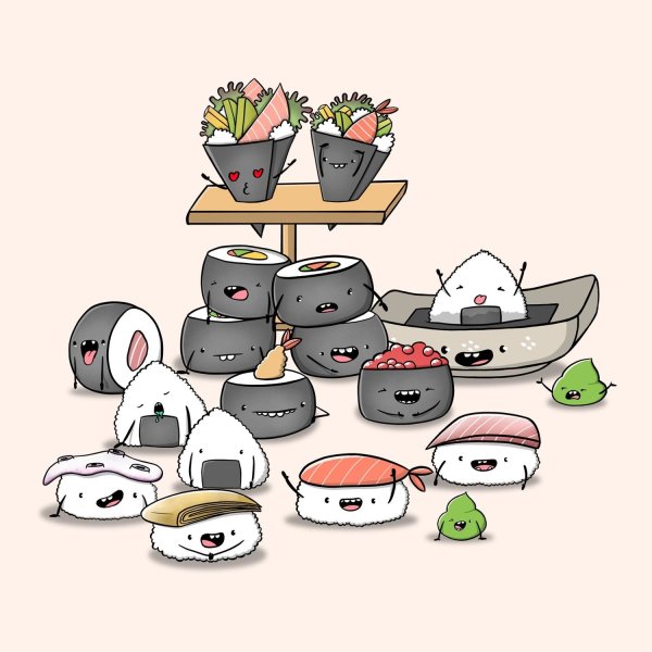 Милые рисунки роллы