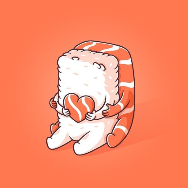 Роллы обнимаются