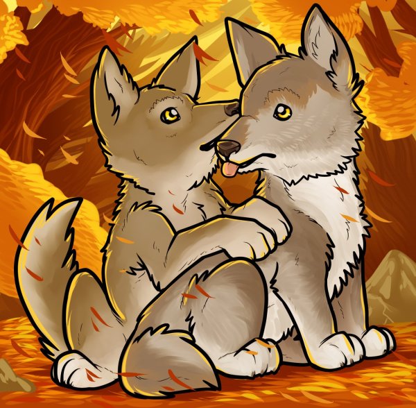 Волчонок мультяшный