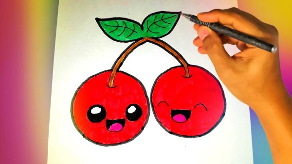 Фрукты для срисовки лёгкие