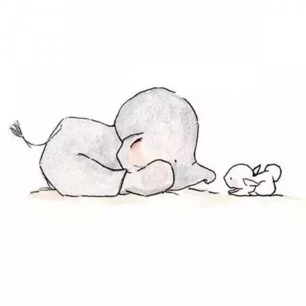 Милый Слоник и зайчик