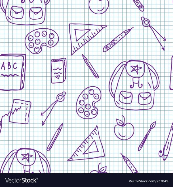 Рисунки в школьных тетрадках