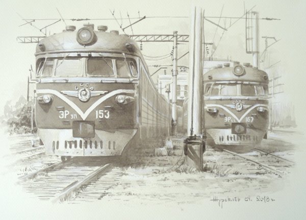 Художник Александр Журавлев электропоезд