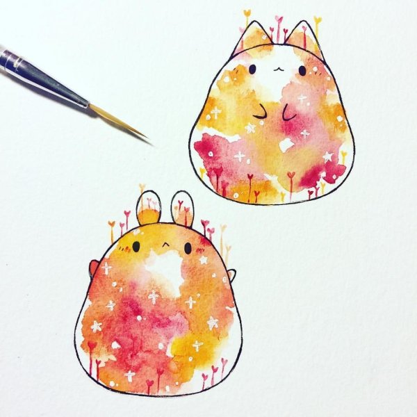 Милые лёгкие рисуночки