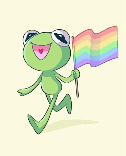 Лягушка с радугой