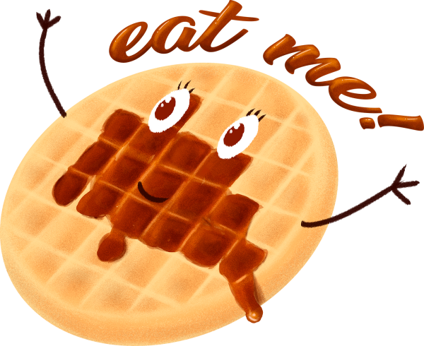 Waffles надпись