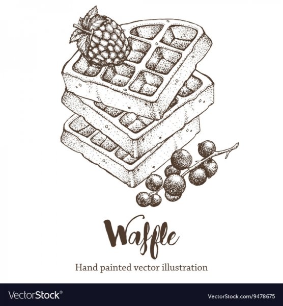 Бельгийские вафли раскраска