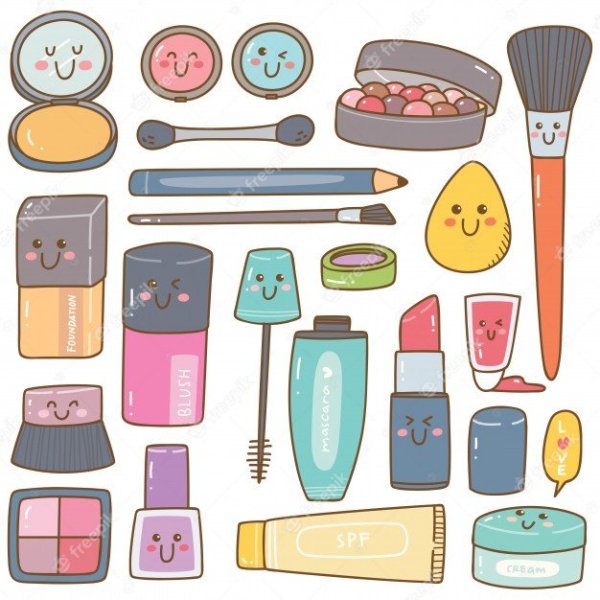 Наклейки для срисовки косметика