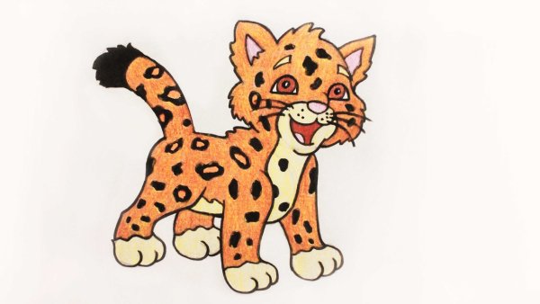 Ягуар мультяшный