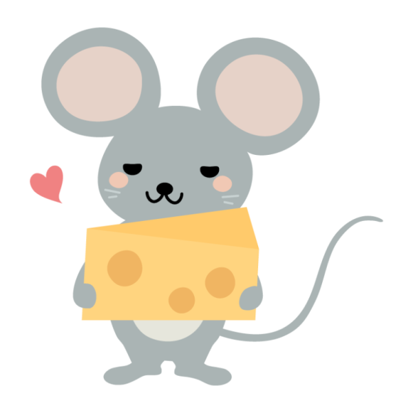 Мышь акварелью