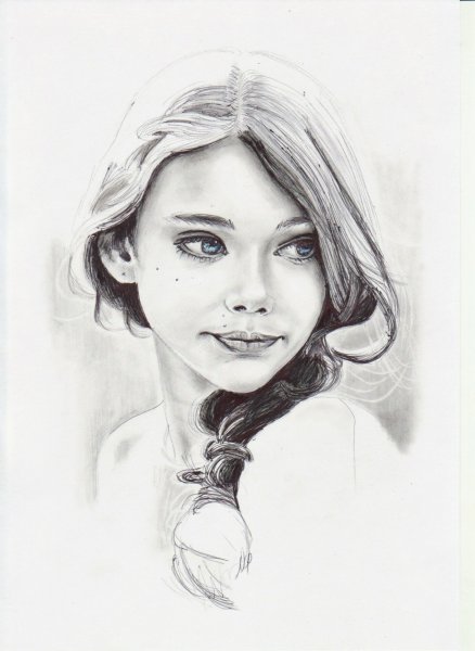 Милла Йовович рисунок