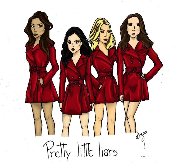 Нарисовать рисунок цветной рисунок милые обманщицы